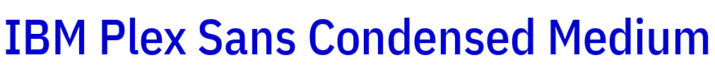 IBM Plex Sans Condensed Medium الخط